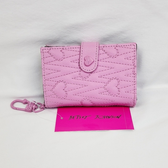 Betsey Johnson Pink XOLEAH Card Case Wallet - Picture 8 of 8
